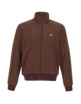 LACOSTE Felpa in jacquard con zip "Paris" MULTICOLOR Uomo 