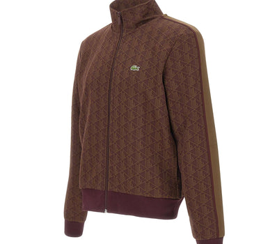 LACOSTE Felpa in jacquard con zip "Paris" MULTICOLOR Uomo 