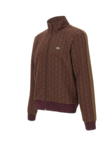 LACOSTE Felpa in jacquard con zip "Paris" MULTICOLOR Uomo 