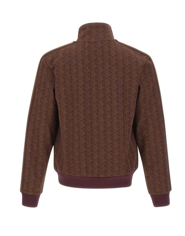 LACOSTE Felpa in jacquard con zip "Paris" MULTICOLOR Uomo 