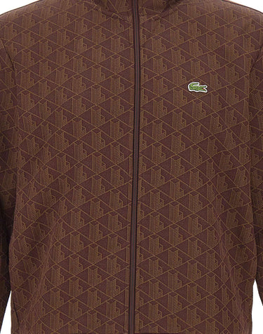 LACOSTE Felpa in jacquard con zip "Paris" MULTICOLOR Uomo 
