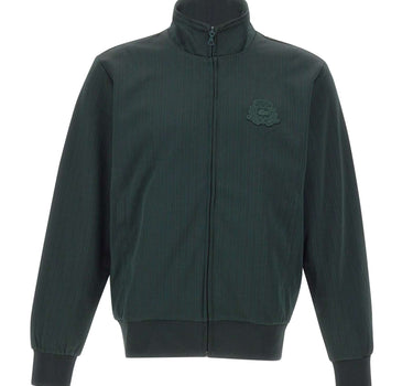 LACOSTE Felpa con zip e patch GREEN Uomo 