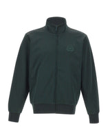 LACOSTE Felpa con zip e patch GREEN Uomo 
