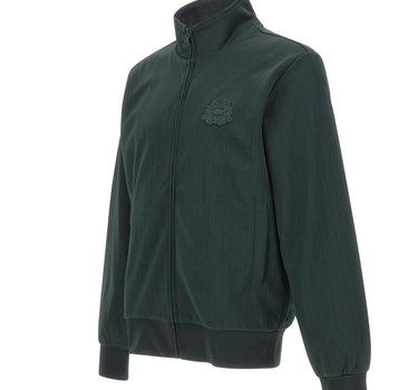 LACOSTE Felpa con zip e patch GREEN Uomo 