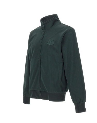 LACOSTE Felpa con zip e patch GREEN Uomo 