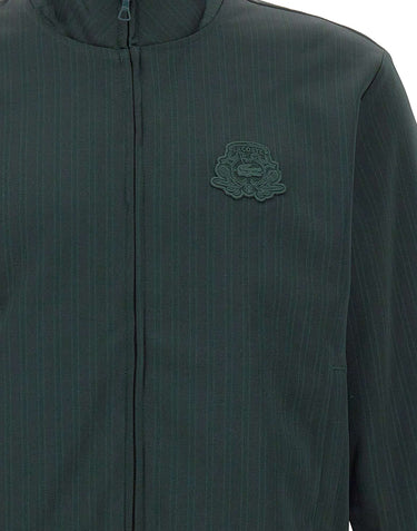 LACOSTE Felpa con zip e patch GREEN Uomo 