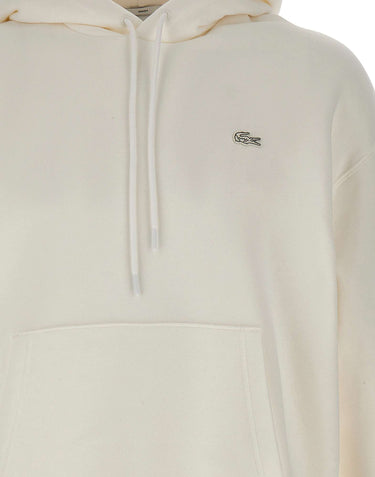 LACOSTE Felpa in cotone WHITE Unisex 