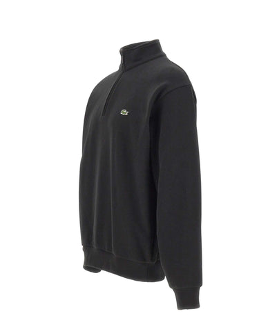 LACOSTE Felpa in misto cotone BLACK Uomo 