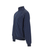 LACOSTE Felpa monogramma con zip BLUE Uomo 