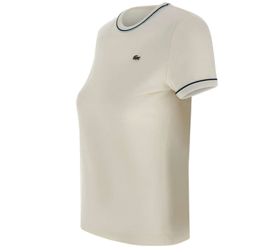 LACOSTE T-shirt in jersey slim fit WHITE Donna 