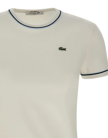 LACOSTE T-shirt in jersey slim fit WHITE Donna 