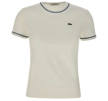 LACOSTE T-shirt in jersey slim fit WHITE Donna 