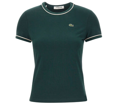 LACOSTE T-shirt in jersey slim fit GREEN Donna 