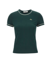 LACOSTE T-shirt in jersey slim fit GREEN Donna 