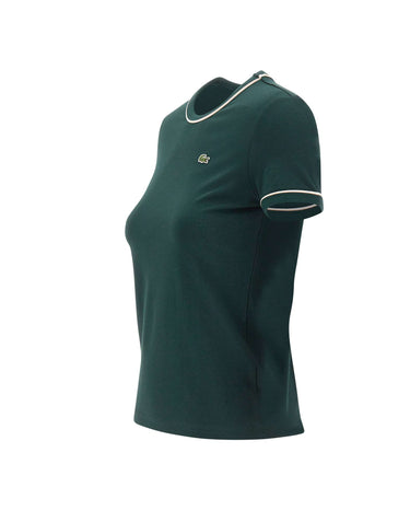 LACOSTE T-shirt in jersey slim fit GREEN Donna 