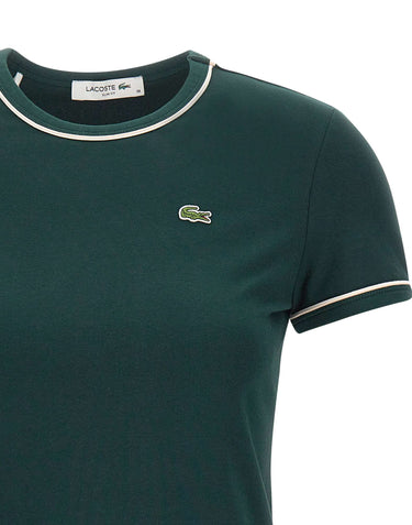 LACOSTE T-shirt in jersey slim fit GREEN Donna 
