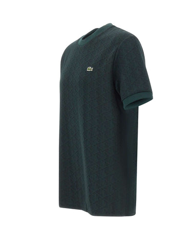 LACOSTE T-shirt monogramma GREEN Uomo 