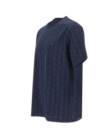LACOSTE T-shirt monogramma BLUE Uomo 