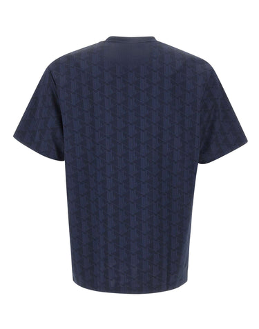 LACOSTE T-shirt monogramma BLUE Uomo 