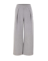 LACOSTE Pantaloni flare fit a coste GREY Donna 