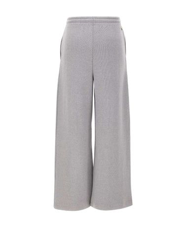 LACOSTE Pantaloni flare fit a coste GREY Donna 