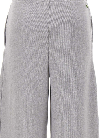 LACOSTE Pantaloni flare fit a coste GREY Donna 