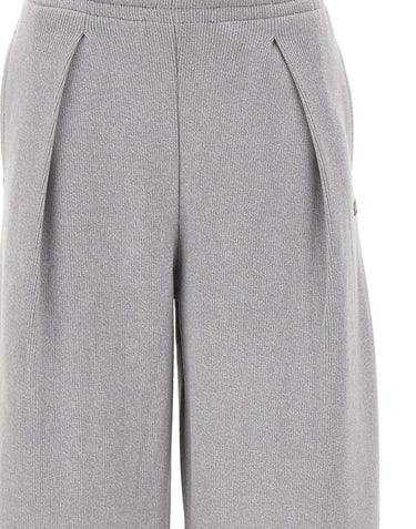 LACOSTE Pantaloni flare fit a coste GREY Donna 
