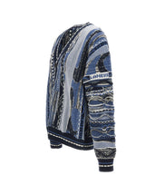LANEUS Cardigan boxy in jacquard BLUE Uomo 