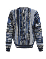 LANEUS Cardigan boxy in jacquard BLUE Uomo 