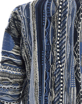 LANEUS Cardigan boxy in jacquard BLUE Uomo 
