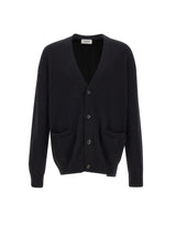 LANEUS Cardigan in lana merino e cashmere BLACK Uomo 