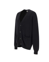 LANEUS Cardigan in lana merino e cashmere BLACK Uomo 