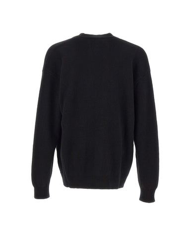 LANEUS Cardigan in lana merino e cashmere BLACK Uomo 
