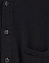 LANEUS Cardigan in lana merino e cashmere BLACK Uomo 