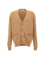 LANEUS Cardigan in lana merino e cashmere BROWN Uomo 