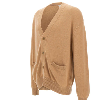 LANEUS Cardigan in lana merino e cashmere BROWN Uomo 