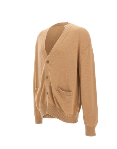 LANEUS Cardigan in lana merino e cashmere BROWN Uomo 