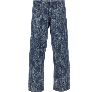 LANEUS Jeans con trama a contrasto BLUE Uomo 