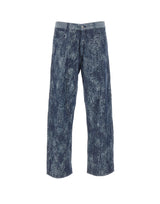 LANEUS Jeans con trama a contrasto BLUE Uomo 