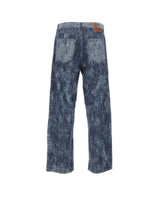 LANEUS Jeans con trama a contrasto BLUE Uomo 