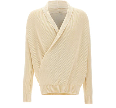 LANEUS Maglia con scollo incrociato WHITE Uomo 