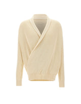 LANEUS Maglia con scollo incrociato WHITE Uomo 