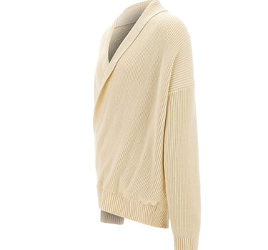 LANEUS Maglia con scollo incrociato WHITE Uomo 