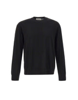LANEUS Maglia in lana merino BLACK Uomo 