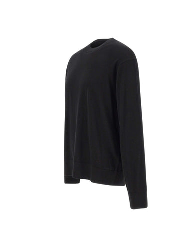 LANEUS Maglia in lana merino BLACK Uomo 
