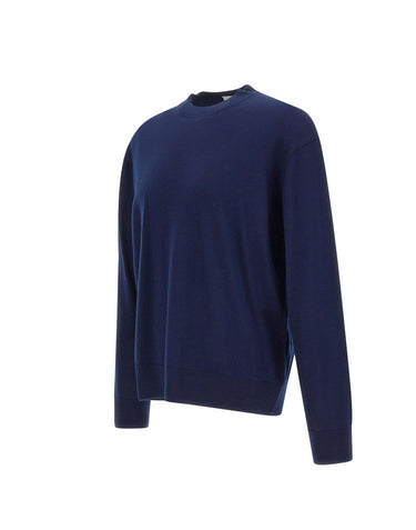 LANEUS Maglia in lana merino BLUE Uomo 