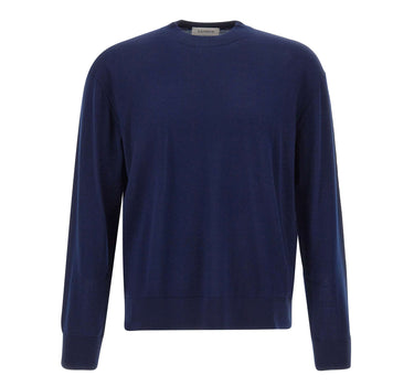LANEUS Maglia in lana merino BLUE Uomo 