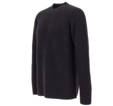 LANEUS Maglia in misto alpaca BLACK Uomo 