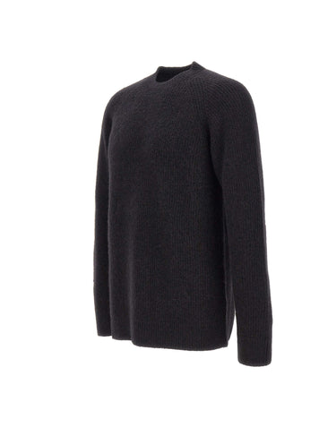 LANEUS Maglia in misto alpaca BLACK Uomo 