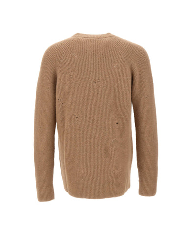 LANEUS Maglia in misto alpaca BROWN Uomo 